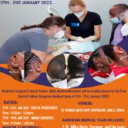 UPCOMING MEDICAL MISSIONS TRIP TO KENYA : 17th to 21st January 2022.