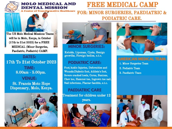 UPCOMING MEDICAL MISSIONS TRIP TO KENYA : 17th to 21st October 2023.