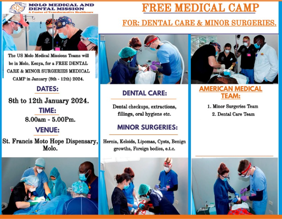 UPCOMING MEDICAL MISSIONS TRIP TO KENYA : 8th to 12th January 2024.