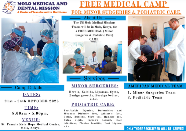 UPCOMING MEDICAL MISSIONS TRIP TO KENYA : 21st to 24th October 2025.